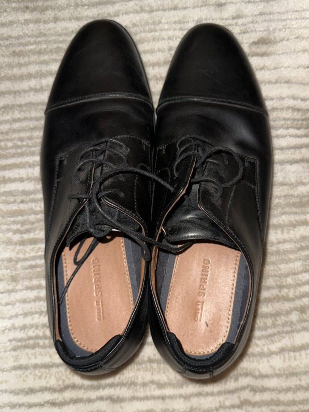 Call It Spring Black Cap-Toe Dress Shoes Men's Size 9
